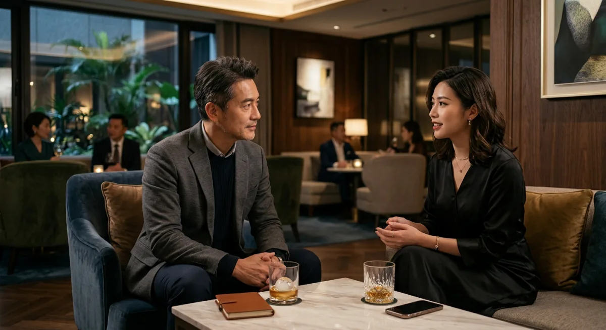 Sugar Dating 中不同年齡與職業角色的互動情境示意圖
